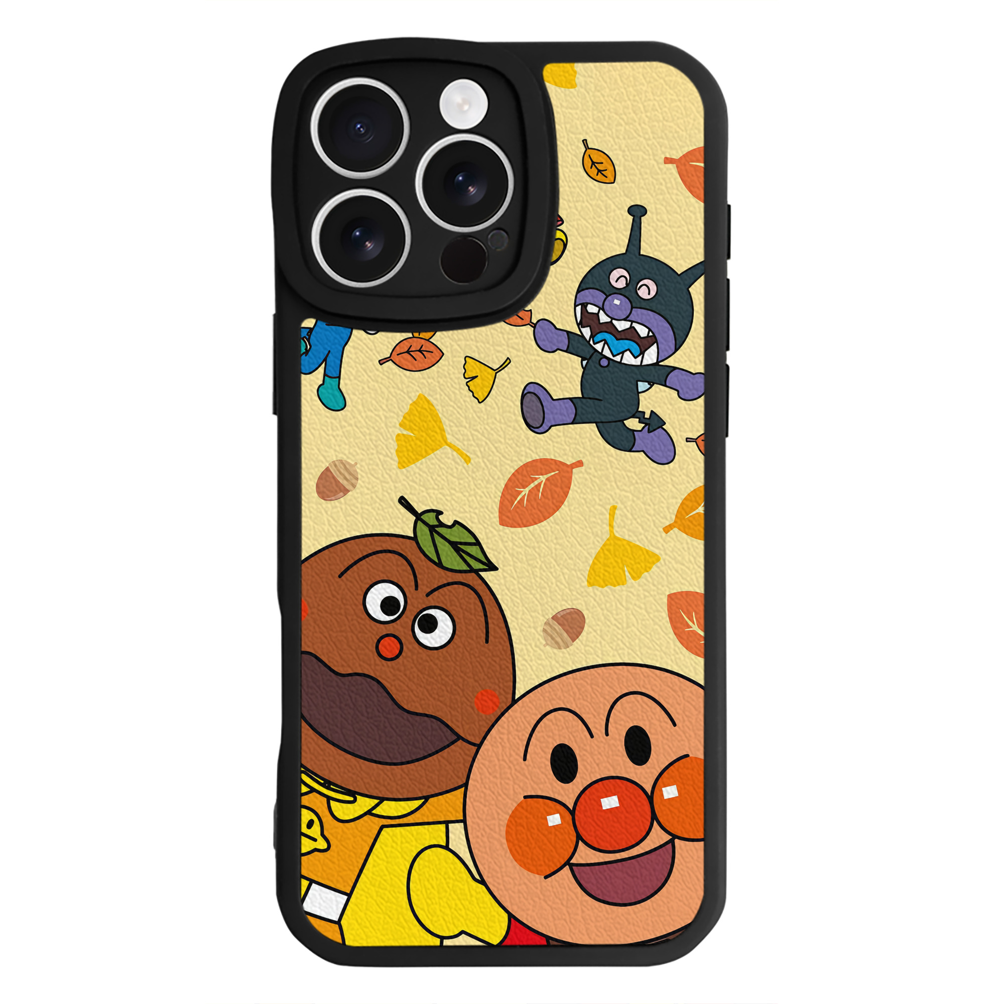 （画像用） アンパンマン Anpanman 【iPhone 16シリーズ対応】シリコンスマホケース（レザー調） 材質：シリコン